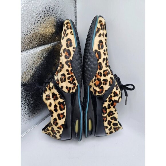 Women's Cole Haan Bria Leopard Print Casual Sneakers Size 7B NikeAir Calf Hair - Picture 2 of 6